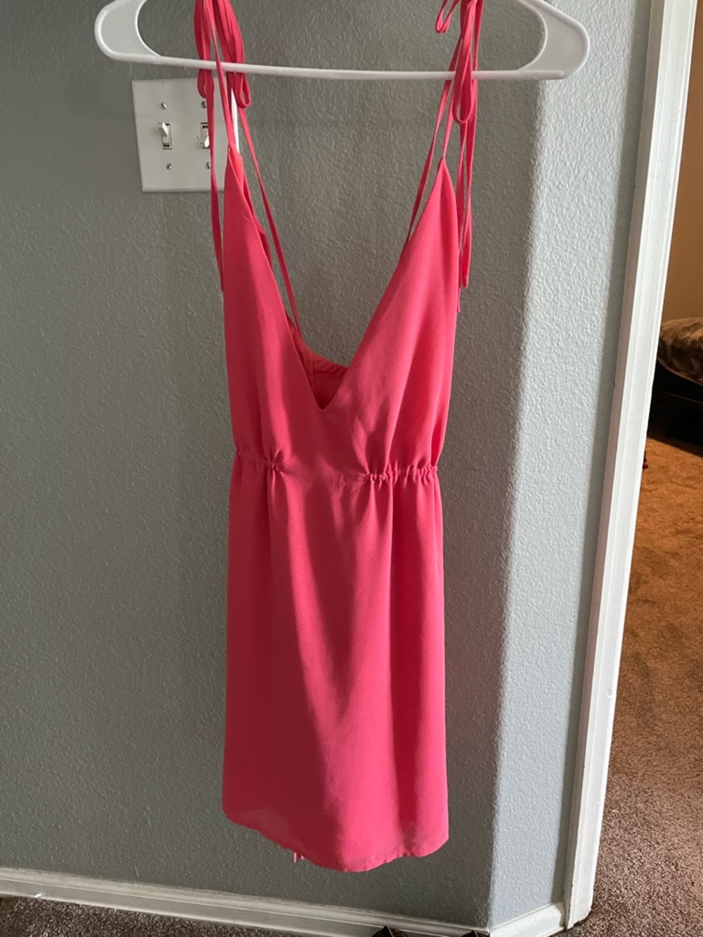 Lovers + Friends Pink Mini Dress | Tie Back Slip Style | Size S